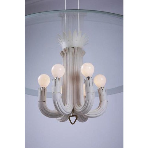 White Chandelier by Pietro Chiesa for Fontana Arte For Sale - Image 8 of 11