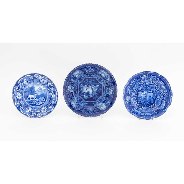 Early 20th Century English Flow Blue Transferware Tableware, 20 Pcs. For Sale - Image 5 of 14