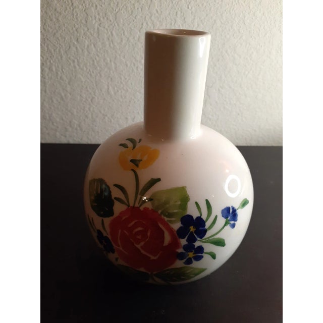 Contemporary 1970s Hand-Painted Porcelain Vase by Bresolin, Italy For Sale - Image 3 of 7