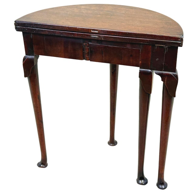 Early 18th Century 18th Century Georgian Mahogany Demi Lune Tea Table, 1730 For Sale - Image 5 of 15