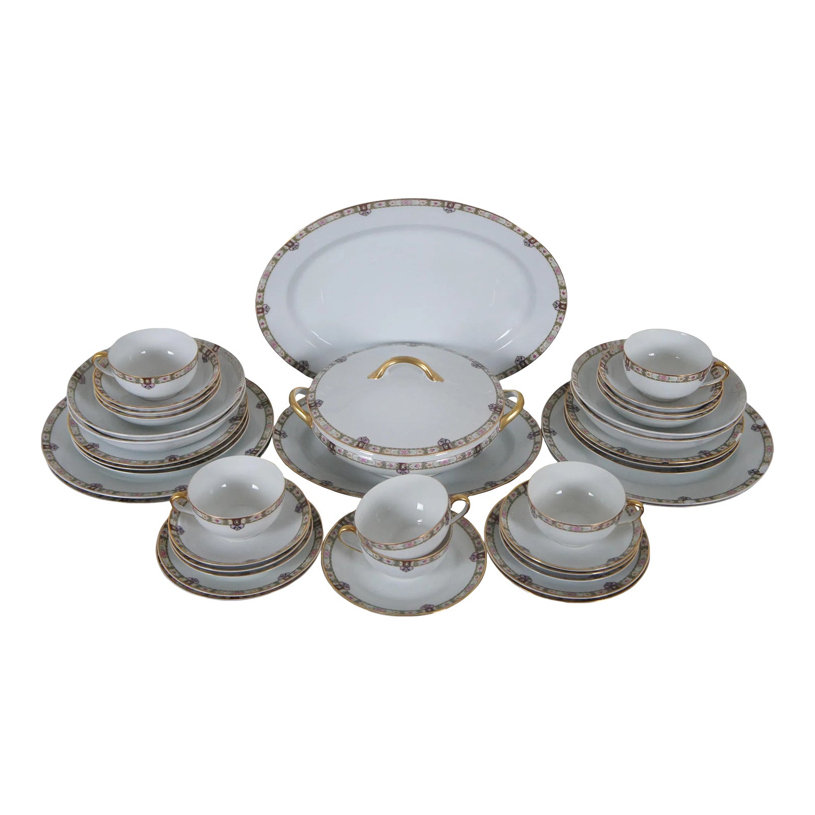 Vintage 41 Piece Noritake Regina Floral Porcelain Fine China