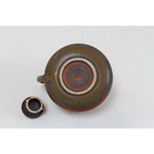 Ceramic Danish Teapot in Glazed Ceramic by Eva Stæhr-Nielsen for Saxbo, 1950s For Sale - Image 7 of 18