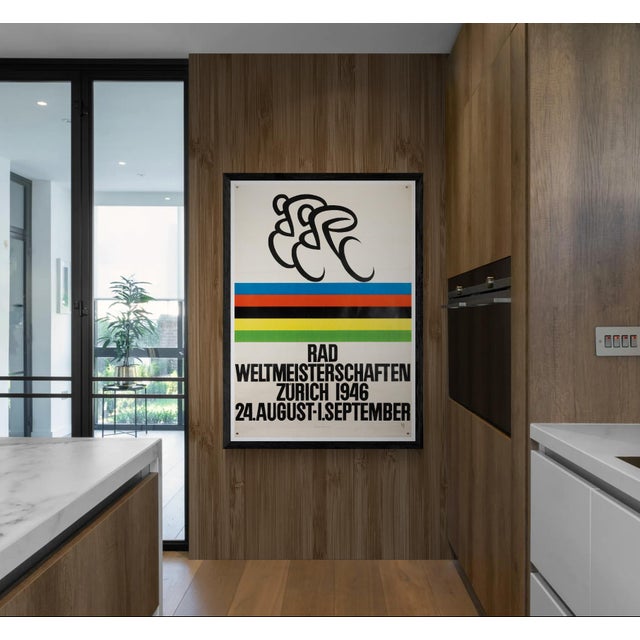 Cycling World Championship Zurich Lithograph Poster by Axel Walter Diggelmann, 1946 For Sale - Image 10 of 11