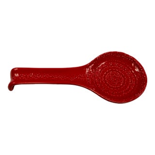 1990s Red Italian Spoon Rest For Sale