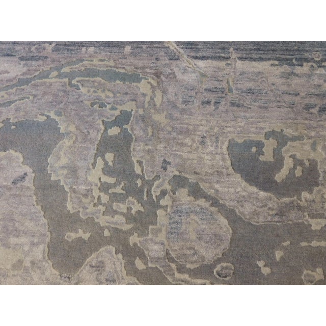 Modern Hand Knotted Abstract Rug- 8'x 10' For Sale - Image 10 of 12