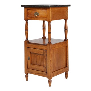 Art Deco French Night Stand with Blue Stone Top, 1920s For Sale