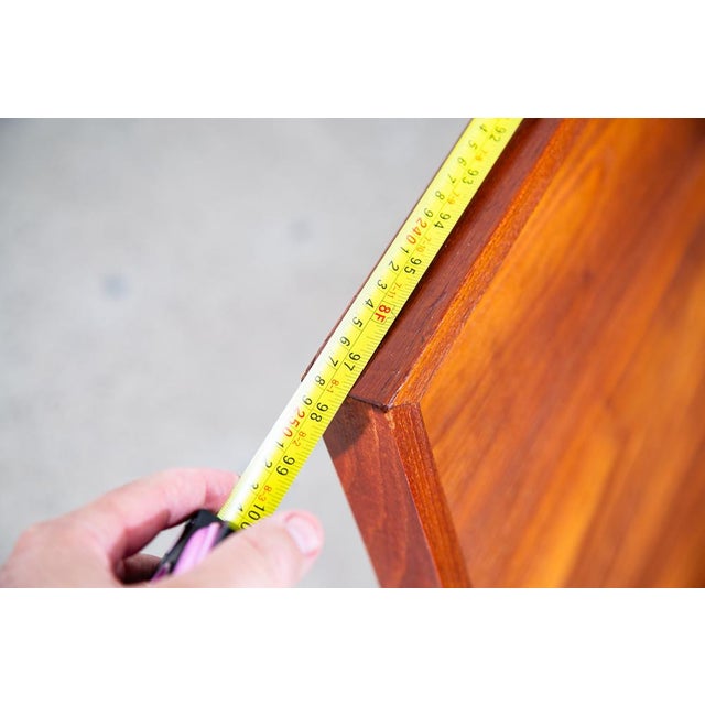 1960s Mid Century Danish Modern Headboard Bed Frame Teak King Sz Rectangular Size For Sale - Image 12 of 12