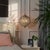 2020s Vintage Aloadecor 2-Light W12 In. Warm Brass Globe Chandelier Small Crystal Chandelier Cage-Style Shade Pendant Light For Sale - Image 5 of 10