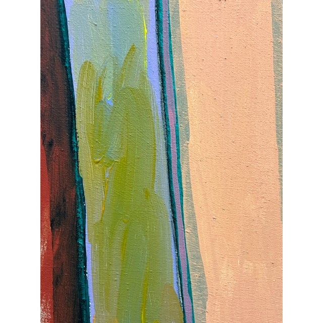 1979 Listed Artist Harley Francis Abstract Painting on Canvas For Sale In Miami - Image 6 of 11