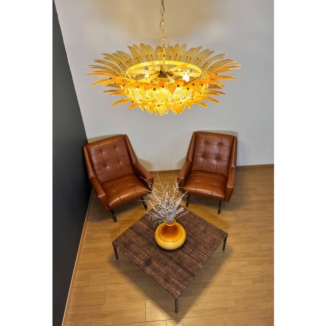 Vintage Hanging Light with 82 Amber Glasses, 1990s For Sale - Image 15 of 18