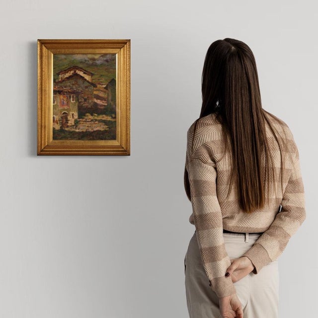 Italian Artist, Countryside Landscape, 1960, Oil on Board, Framed For Sale - Image 16 of 17