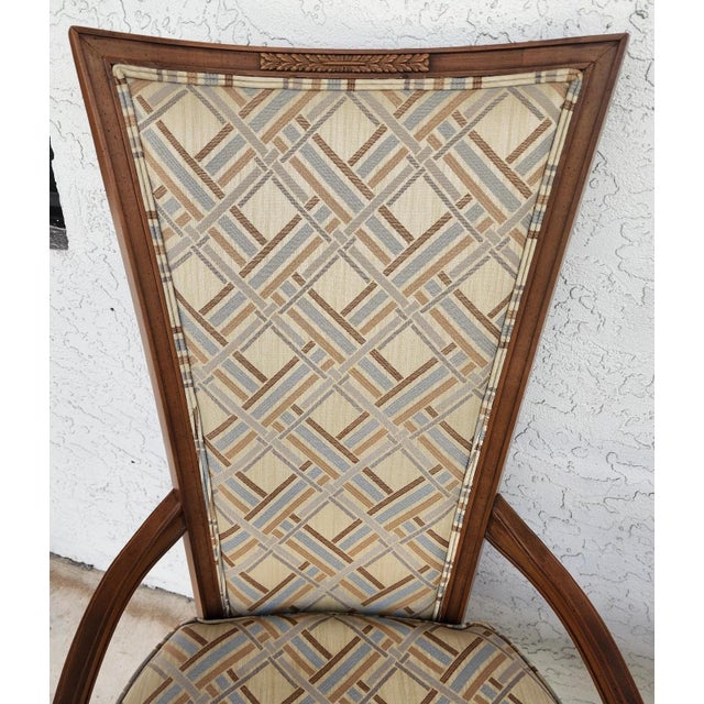 French Louis XVI High Back Accent Dining Chairs Pair For Sale - Image 14 of 18