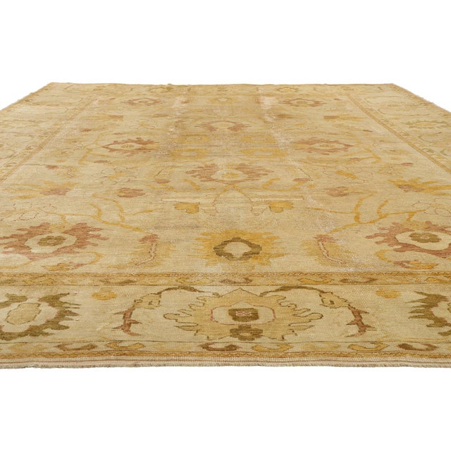 Traditional Vintage Turkish Oushak Rug, 11'06 X 15'01 For Sale - Image 3 of 10