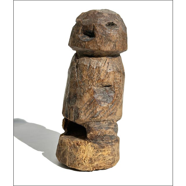 1950s Vintage West African Carved Wood Togo Losso Figure Sculpture For Sale - Image 5 of 7