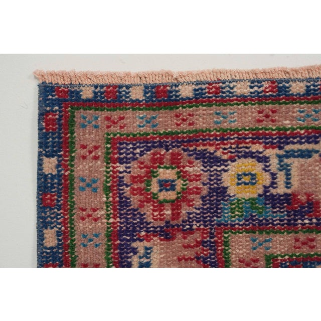 1970s Vintage Turkish Handmade Wool Cotton Red Area Rug For Sale - Image 12 of 12
