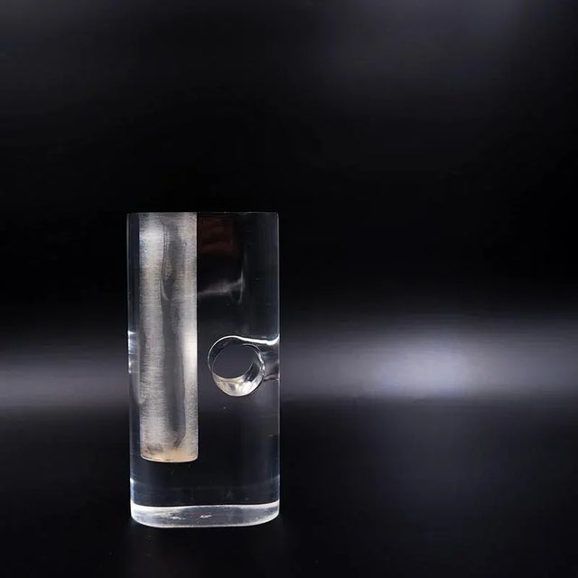 Vintage Acrylic Glass Soliflor Vase, 1970s For Sale - Image 4 of 12