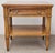 A Mid Century Italian Tuscan Style Walnut Single Drawer Bedside Table with Brass capped legs. Measures 22.5" in with, 16"...