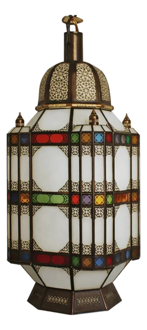 Vintage XL Moroccan Colorful Pendant Light