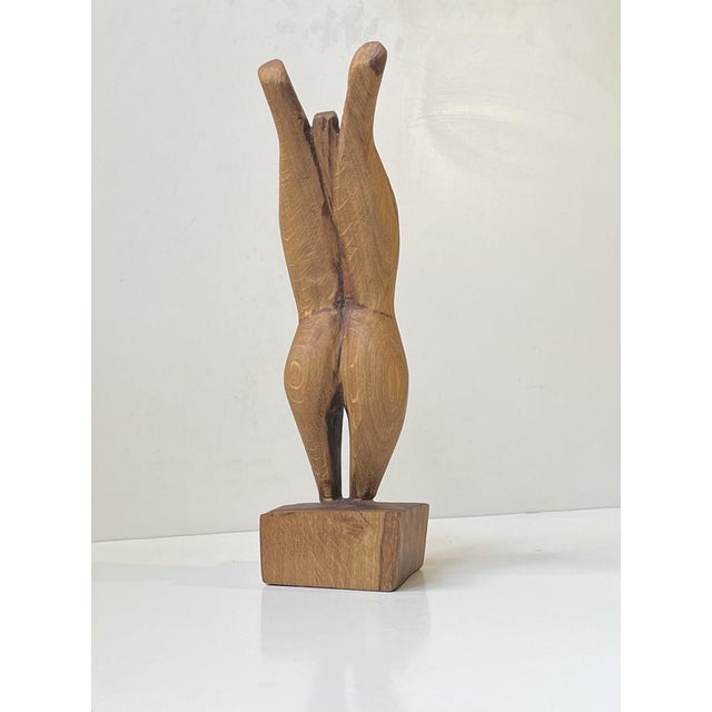 Folk Art Phallus Male Torso Sculpture in Carved Wood, 1970s For Sale - Image 6 of 11