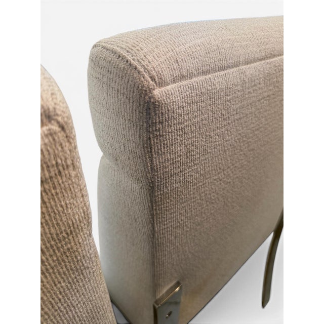 2020s Bernhardt Chrome & White Bouclé Dining Chairs - Set of 4 (2023) For Sale - Image 5 of 9
