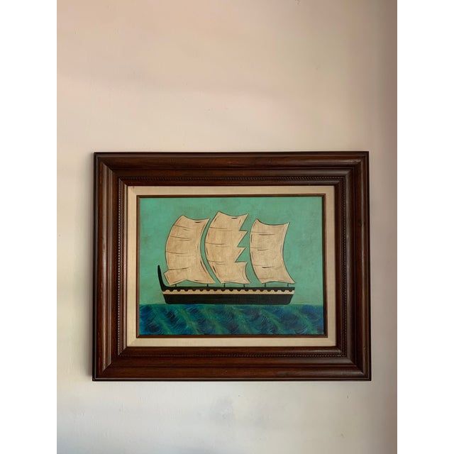 2020s Contemporary Impressionist Style Seascape Painting on Canvas, Framed For Sale - Image 5 of 5