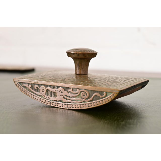 Marshall Field & Co. Antique Viking Bronze Rocker Blotter, Circa 1910 For Sale - Image 11 of 11