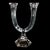 Vintage Nachtmann Crystal Double Arm Candlestick Holder Clear Glass Candleabra For Sale In Austin - Image 6 of 11