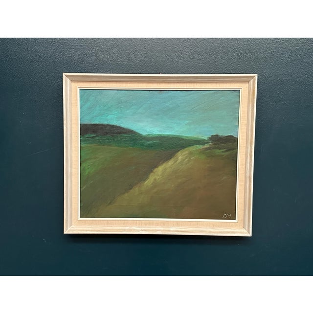 Dina Mortensen, Landscape, 1950s, Oil Painting on Canvas, Framed For Sale - Image 15 of 15