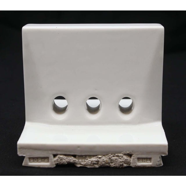Mid 20th Century Vintage White Recessed Toothbrush Holder For Sale - Image 5 of 6