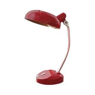 Vintage Table Lamp in Red, 1950s For Sale