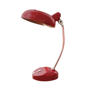 Vintage Table Lamp in Red, 1950s