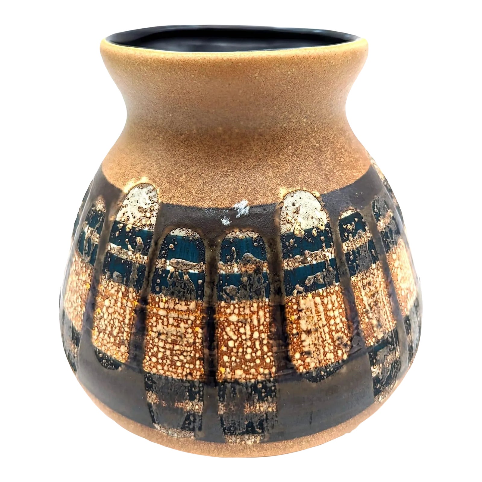 Mid 20th Century Lapid Pottery Works Glazed Stoneware Bud Vase | Chairish