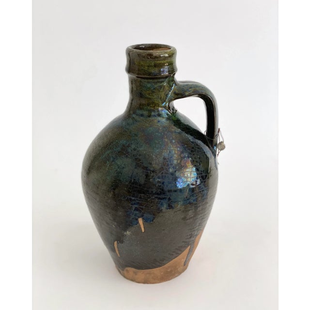 1930s 1930s Turkish Glazed Earthenware Oil Jug For Sale - Image 5 of 12