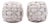 Roberto Coin Frosted Woven Square in 18k White Gold Appassionata Stud Earrings, A Pair For Sale