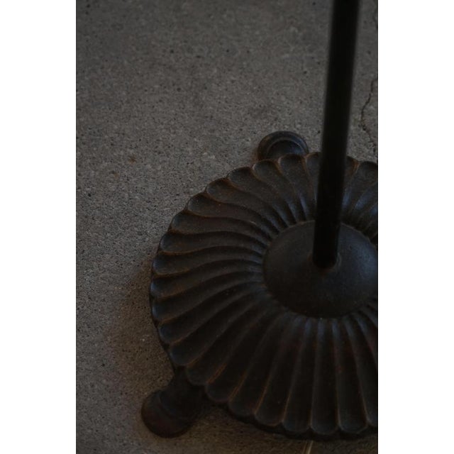 Mid-20th Century Danish Wrought Iron Floor Lamp with Curved Arm, 1950s For Sale - Image 12 of 15