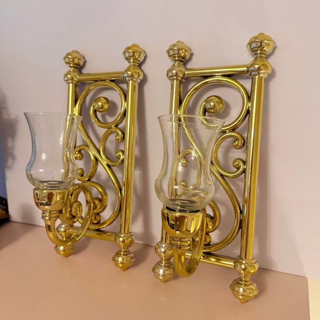 1970s Syroco Wall Sconce Candle Holders, a Pair For Sale - Image 12 of 12