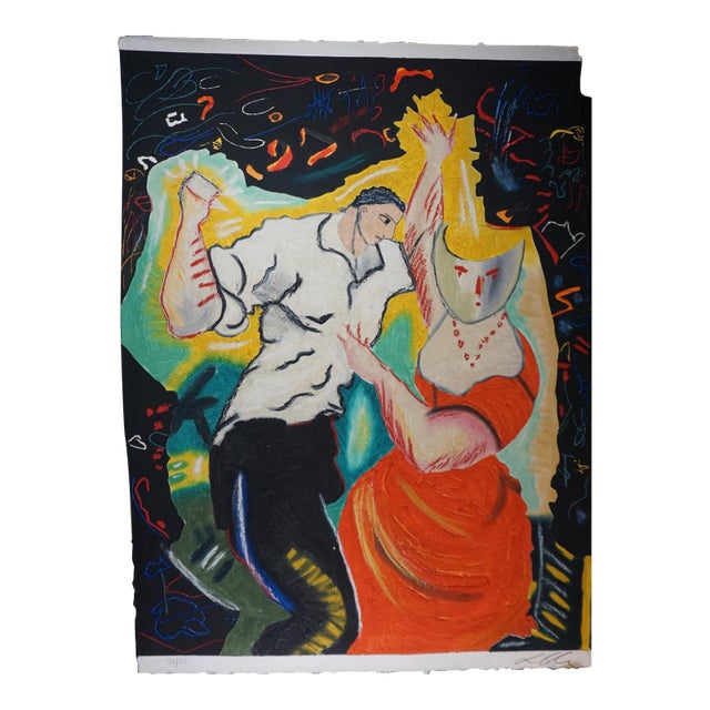 1980s Sandro Chia Untitled #2 Carborundum Etching on Hand Made Paper For Sale