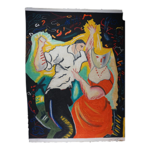 1980s Sandro Chia Untitled #2 Carborundum Etching on Hand Made Paper