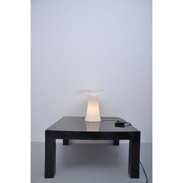 Vistosi from murano mushroom table lamp 1970s two-piece glass table lamp in the shape of a mushroom. the lamp consists of...