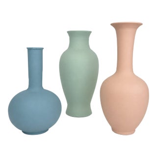Set of 3 Middle Kingdom Ceramic Vases For Sale