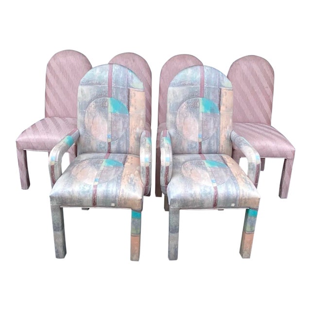 1980’s Milo Baughman Style Dining Chairs From Design Institute of America - Set of 6 For Sale