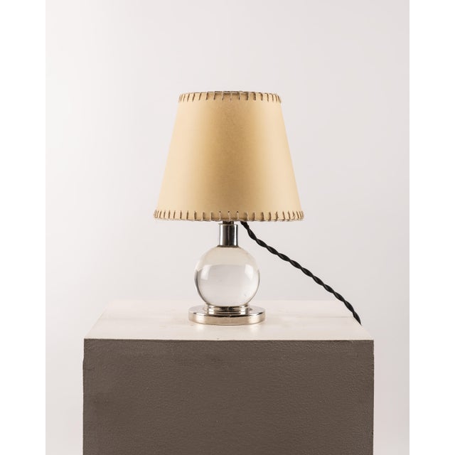 1940s Model 7706 Adjustable Table Lamp by Jacques Adnet for Baccarat, 1930s For Sale - Image 5 of 11
