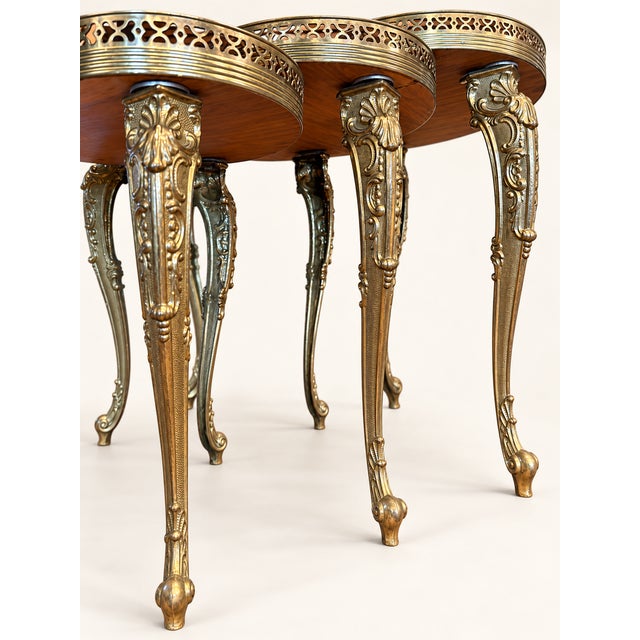 19th Century Antique Side Tables, 1890s, Set of 3 For Sale - Image 5 of 8