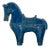 Blue Ceramic Horse Sculpture by Aldo Londi for Bitossi Fiorentino, 1960 For Sale