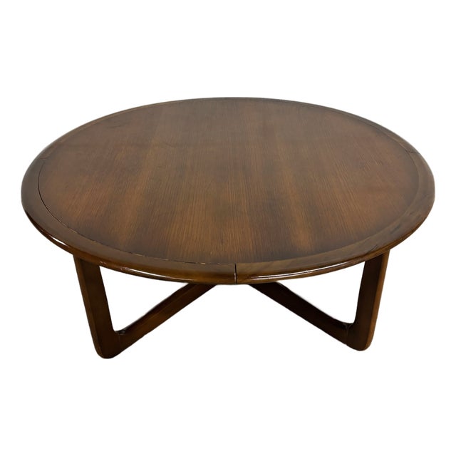Vintage Mid Century Modern MCM Round Coffee Table For Sale