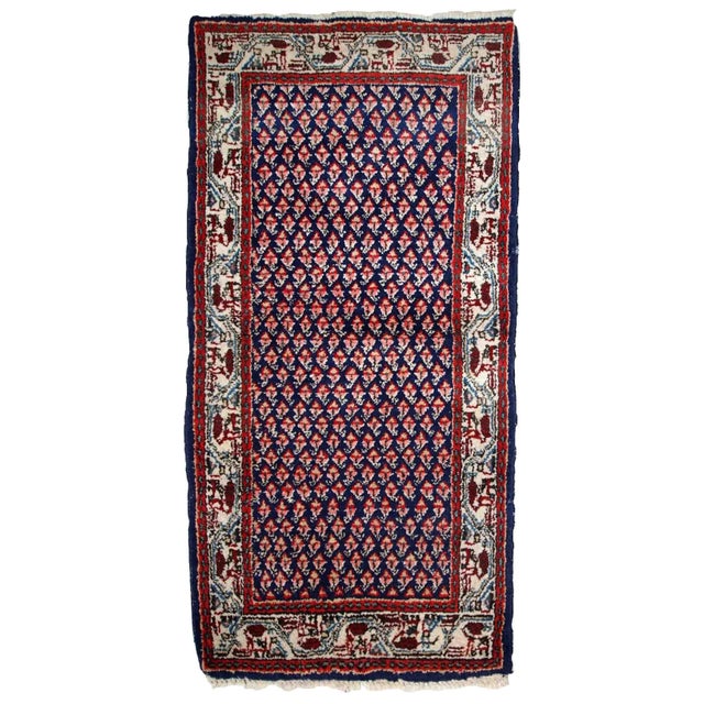 1970s Handmade Vintage Indian Seraband Rug For Sale - Image 10 of 10