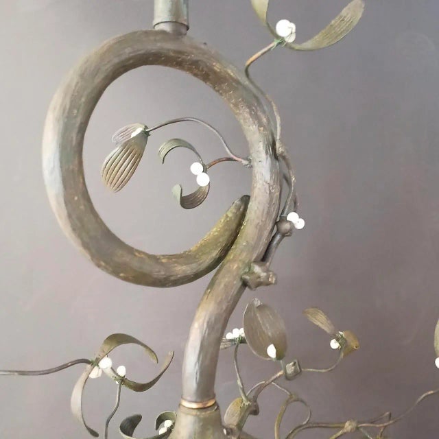 Art Nouveau Mistletoe Candlestick, France, 1910s For Sale - Image 6 of 11