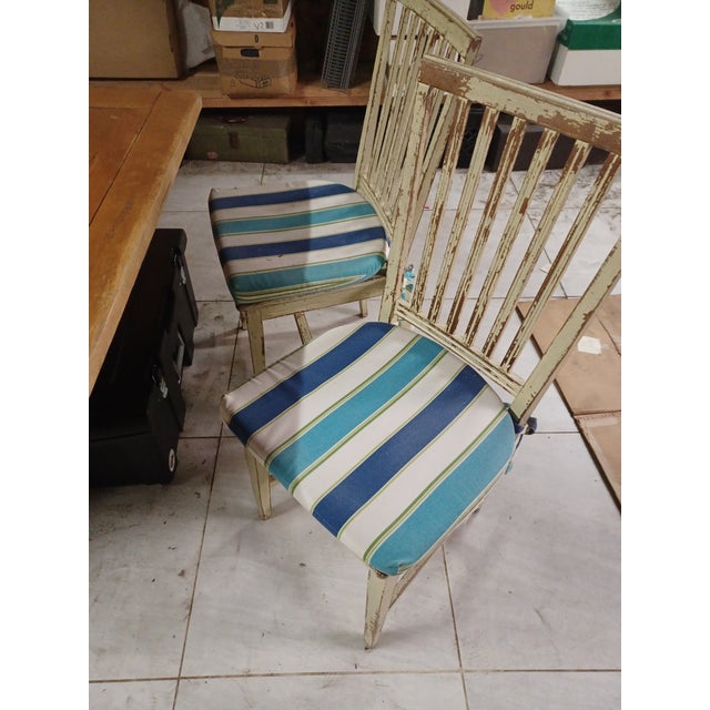 Vintage Farmhouse Table With Chairs For Sale - Image 4 of 5
