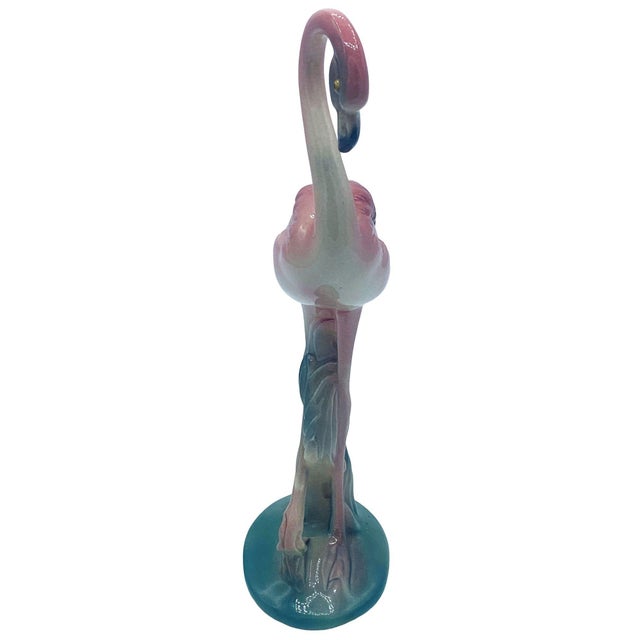 Mid-Century Modern 1940s Mid-Century Pink Flamingo Ceramic Tabletop Statue Set by Brad Kealer, 2 Pieces For Sale - Image 3 of 18