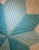 Vintage Handmade Quilted Turquoise and White Lone Star Quilt For Sale - Image 9 of 15